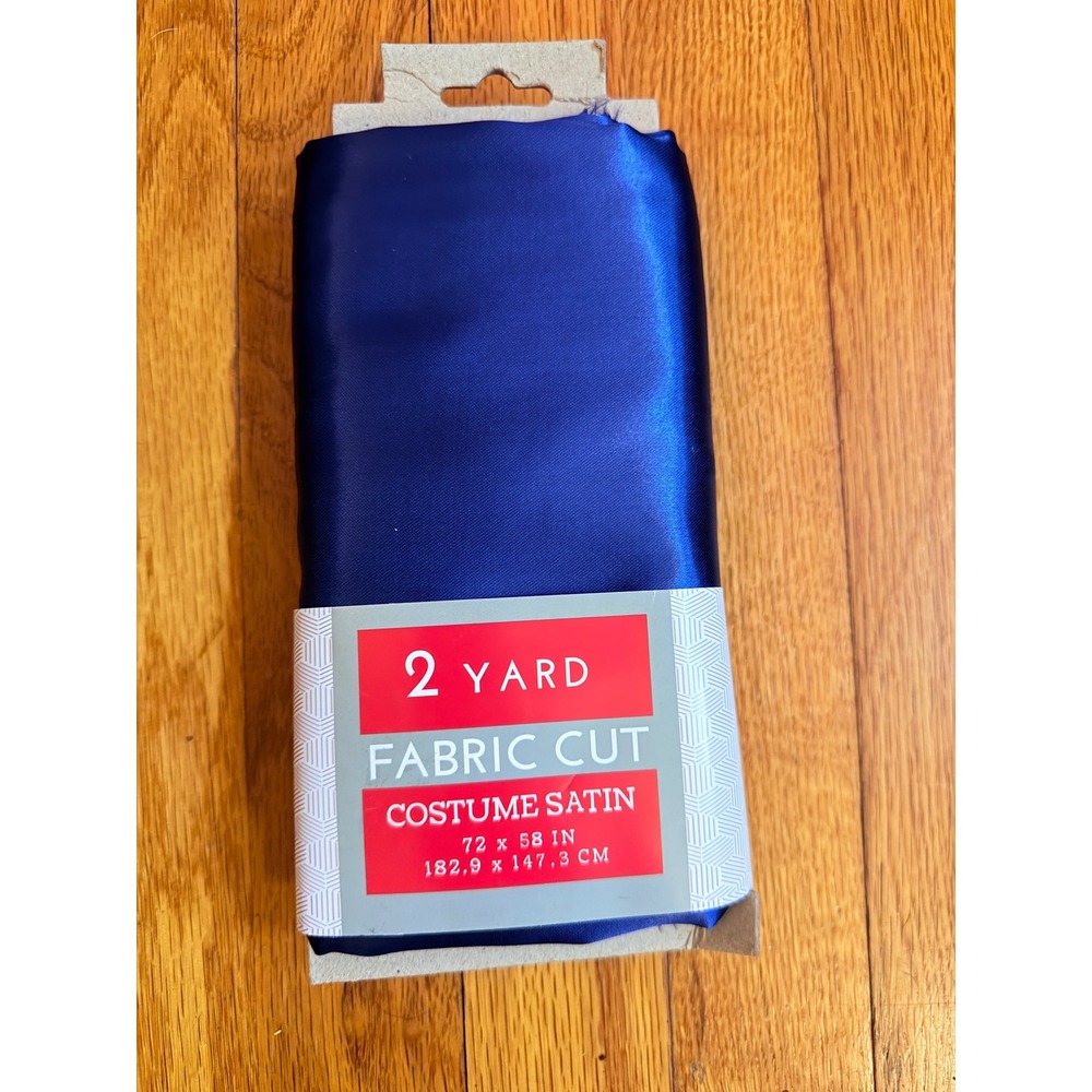 2 Yard Costume Satin Fabric Cut Royal Blue 72 x 58 Inch 100% Polyester Sewing
